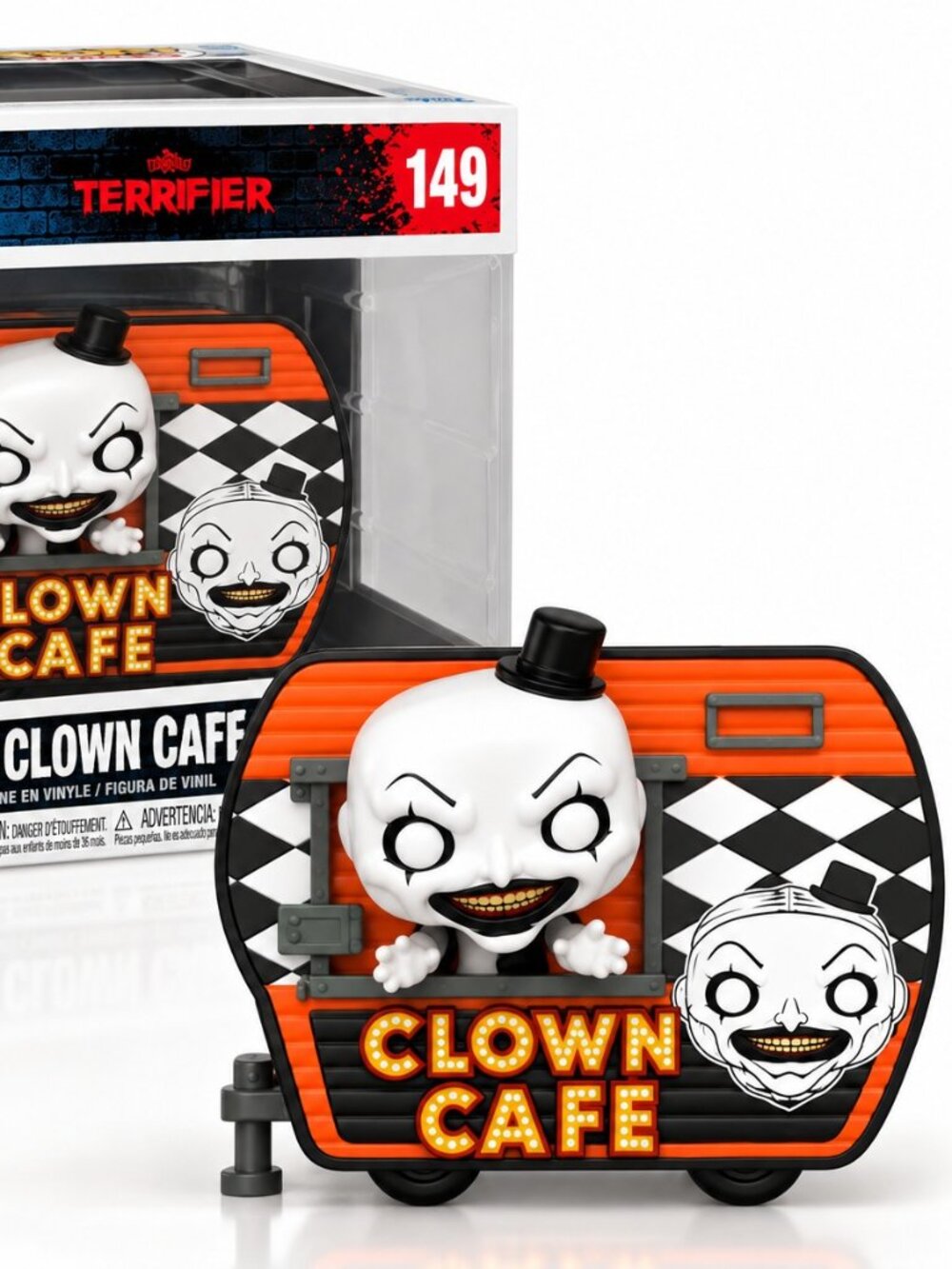 Funko Pop Rides Terrifier Art With Clown Cafe #149 Vinyl Figure